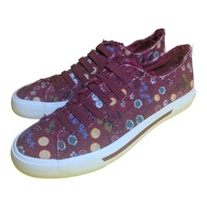 Rocket Dog Women's Sneakers Sz 8 Shoes Red Floral Slip On low top
